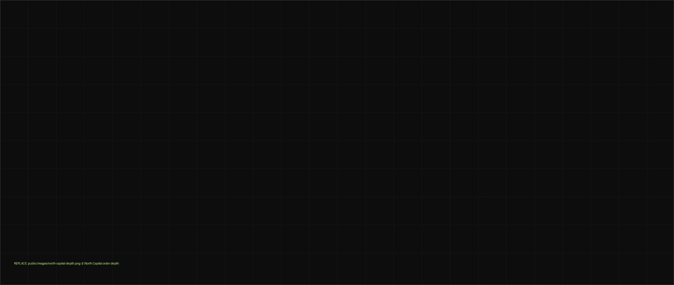 Real-time order depth and execution density view